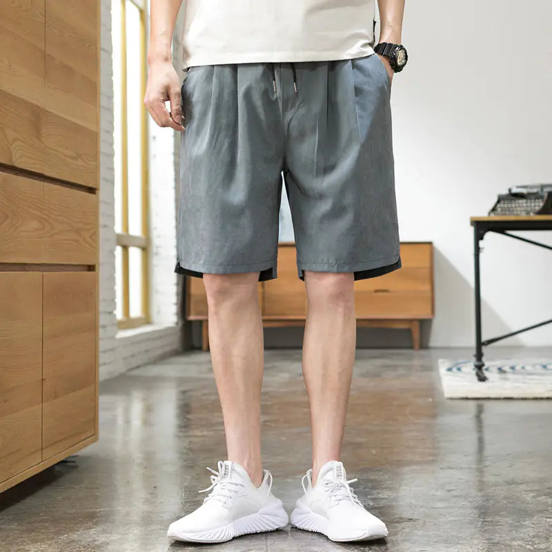 Trendy Loose Style Five-Point Pants