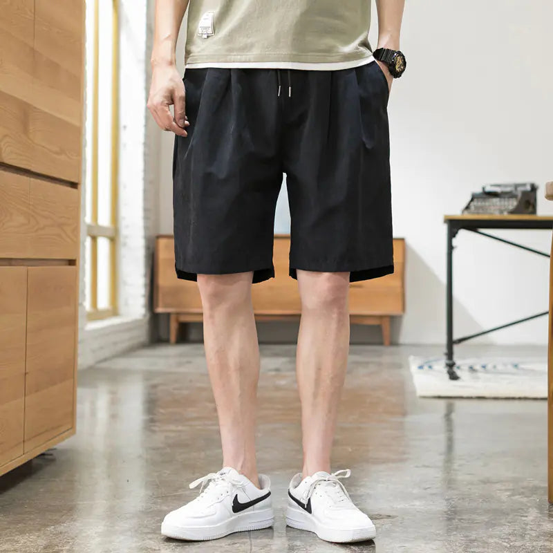 Trendy Loose Style Five-Point Pants