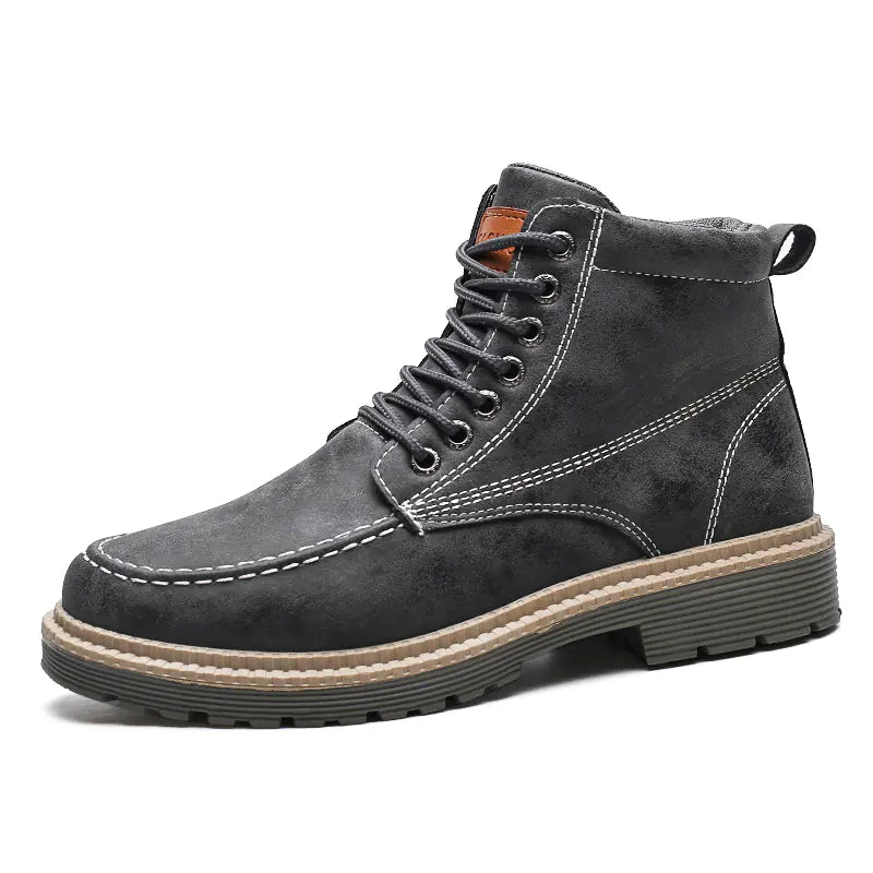 Retro Fashion Casual Leather Tooling Boots