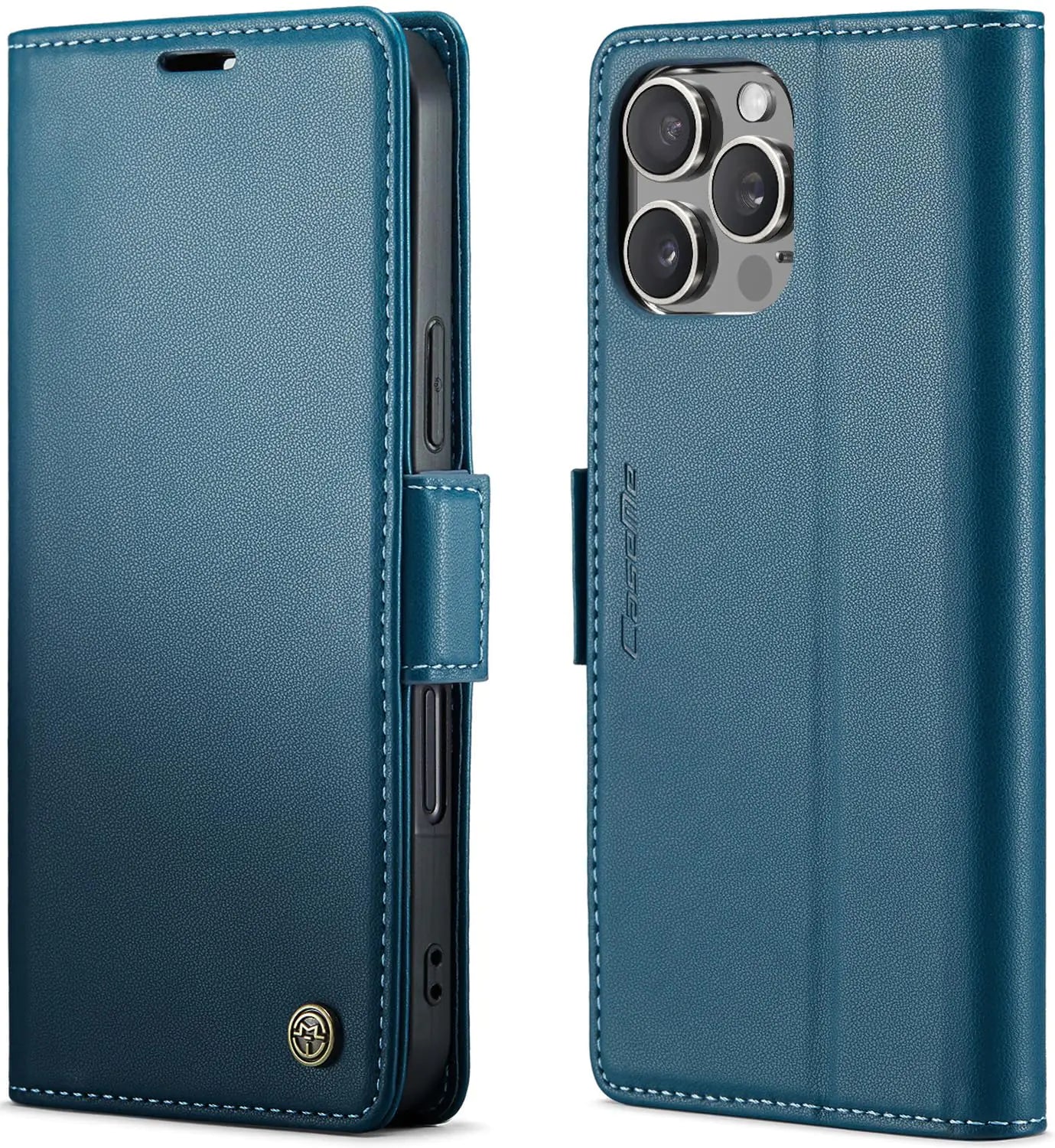 SINIANL for iPhone 16 Pro Max Wallet Case with RFID Blocking for iPhone 16 Pro Max Case Wallet for Men Women Card Holder Magnetic Clasp Kickstand Leather Book Folio Case for iPhone 16 Pro Max Blue