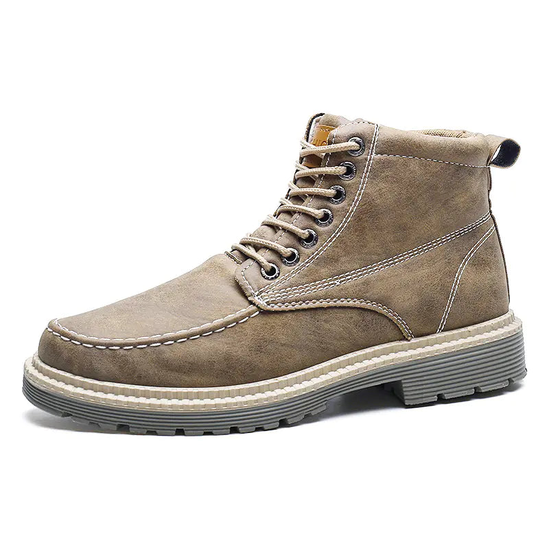 Retro Fashion Casual Leather Tooling Boots